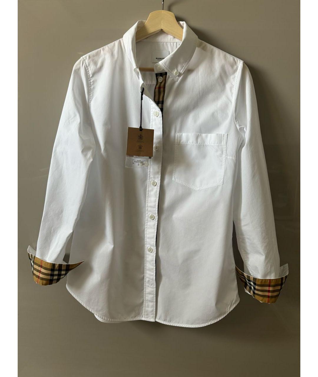 BURBERRY Белая хлопковая рубашка, фото 3