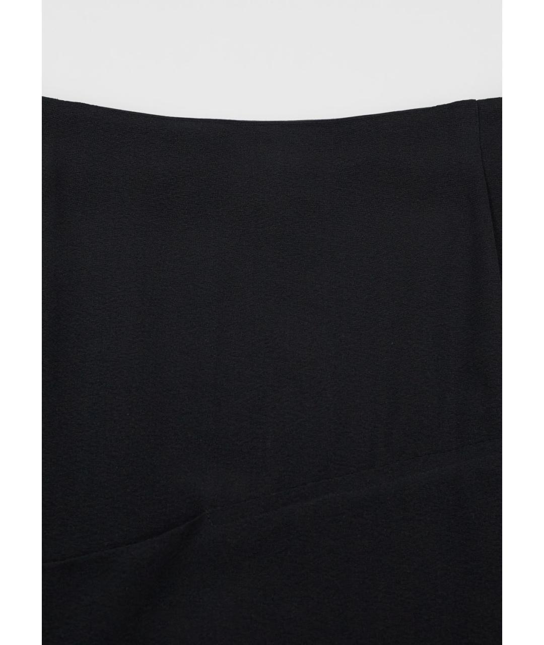 CELINE Черная шелковая юбка миди, фото 4