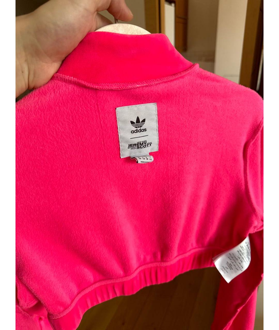 ADIDAS Розовая полиэстеровая спортивная куртка, фото 3