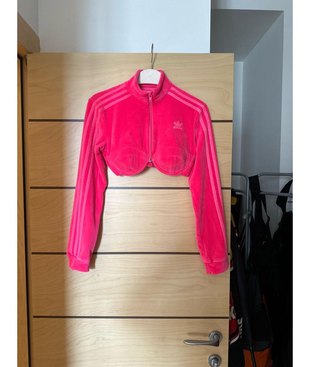 ADIDAS Розовая полиэстеровая спортивная куртка, фото 5