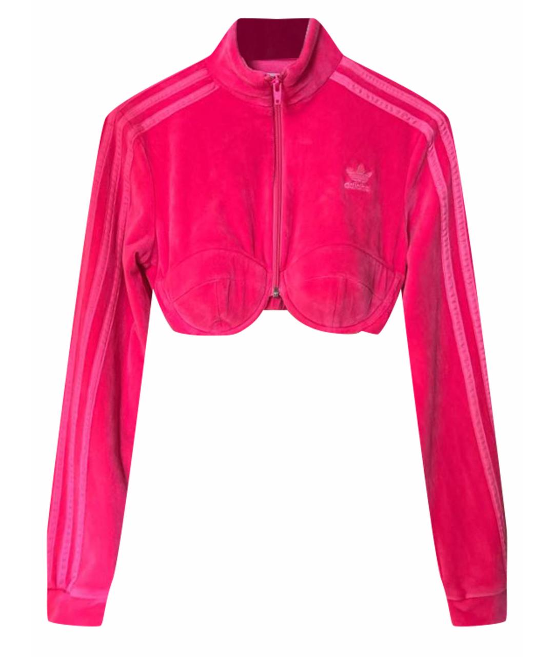 ADIDAS Розовая полиэстеровая спортивная куртка, фото 1