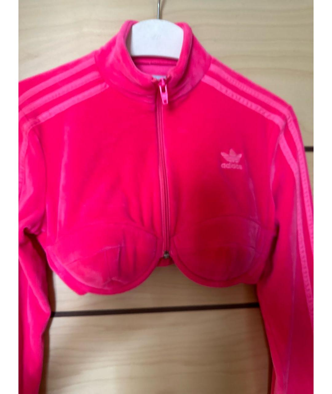 ADIDAS Розовая полиэстеровая спортивная куртка, фото 4