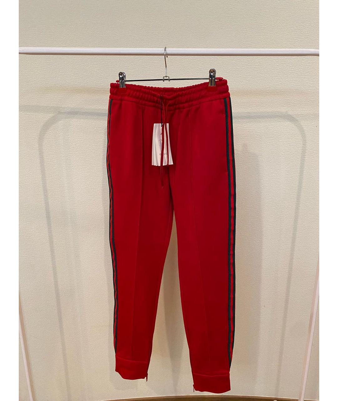 GUCCI Красные хлопковые спортивные брюки и шорты, фото 9