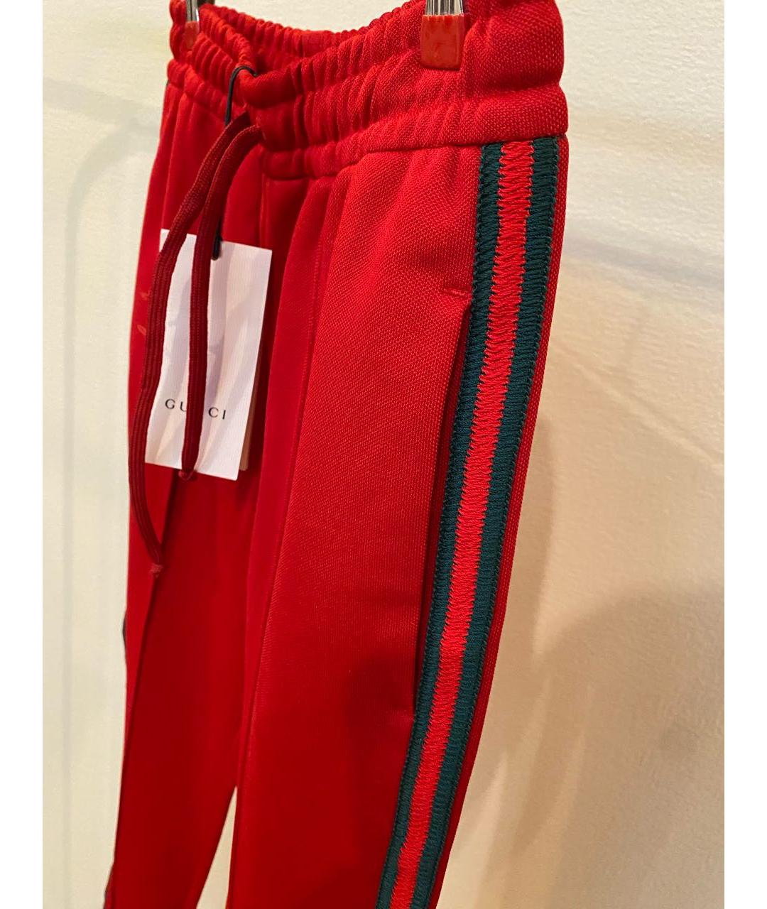 GUCCI Красные хлопковые спортивные брюки и шорты, фото 4