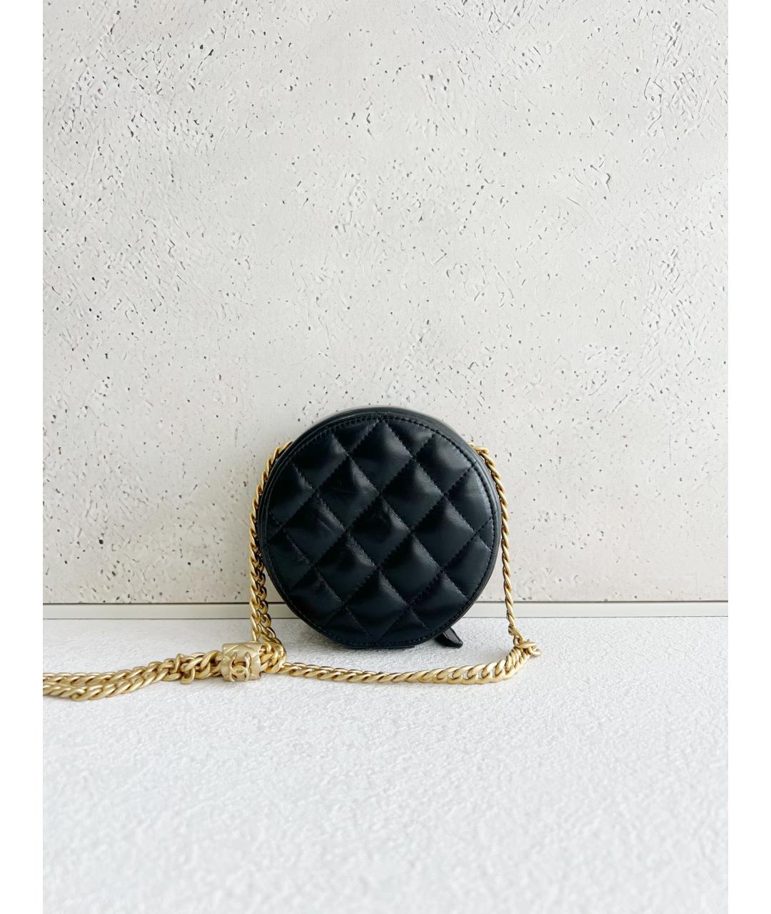 CHANEL Черная кожаная сумка через плечо, фото 2