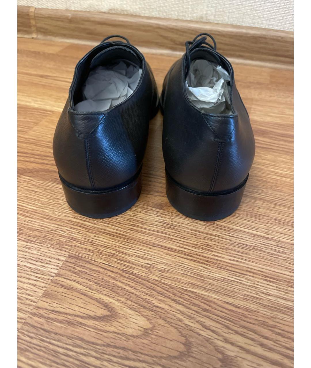 LOUIS VUITTON Черные кожаные туфли, фото 4