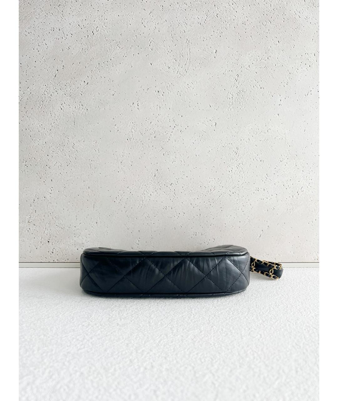 CHANEL Черная кожаная сумка через плечо, фото 5