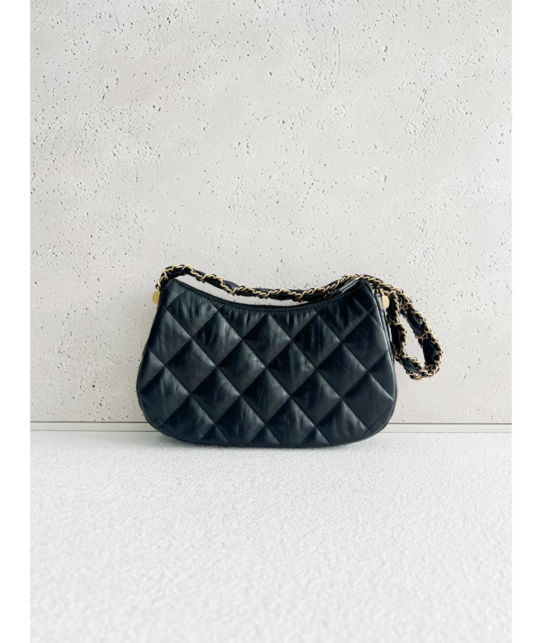 CHANEL Черная кожаная сумка через плечо, фото 2