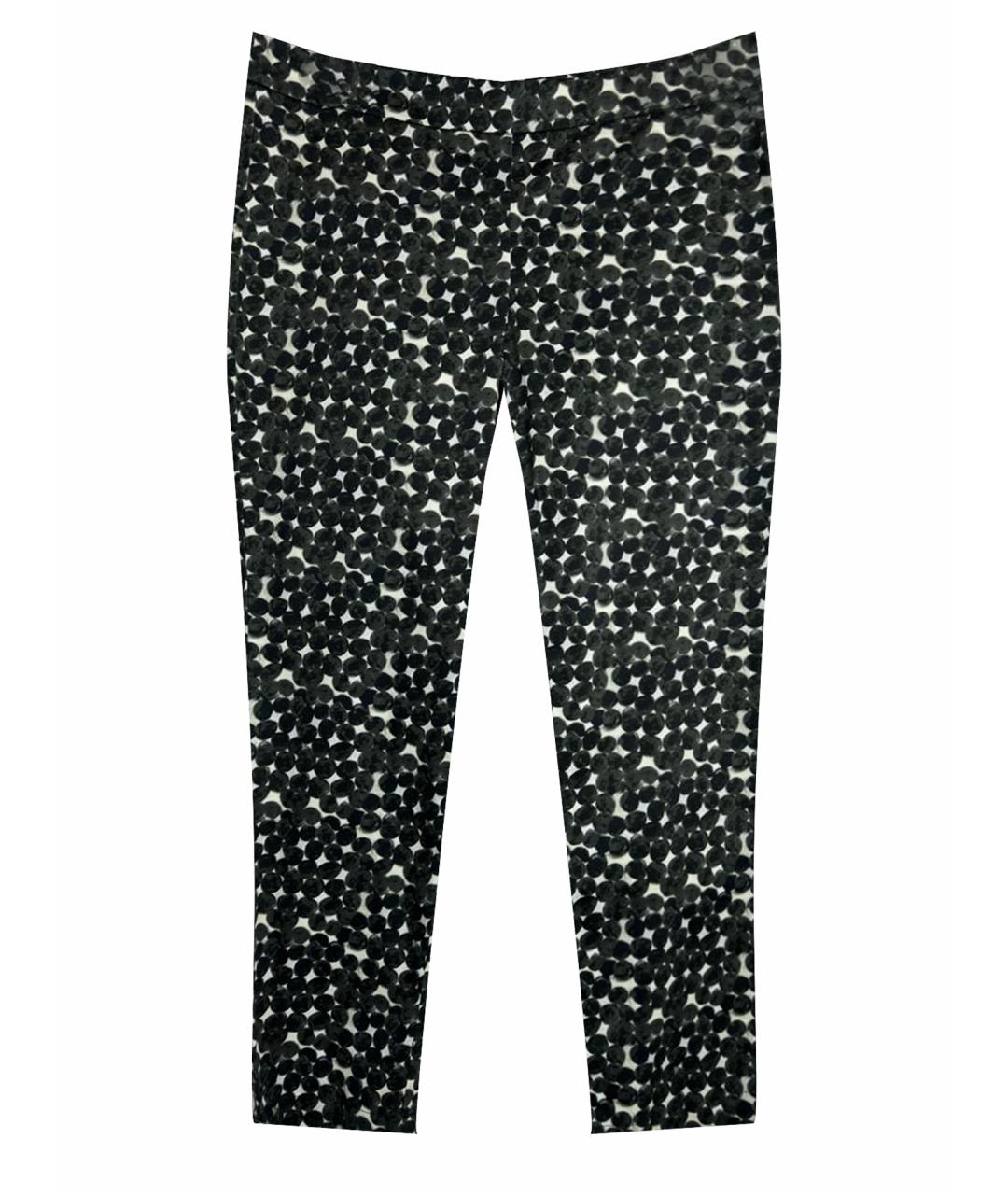 LIVIANA CONTI Черные хлопко-эластановые прямые брюки, фото 1