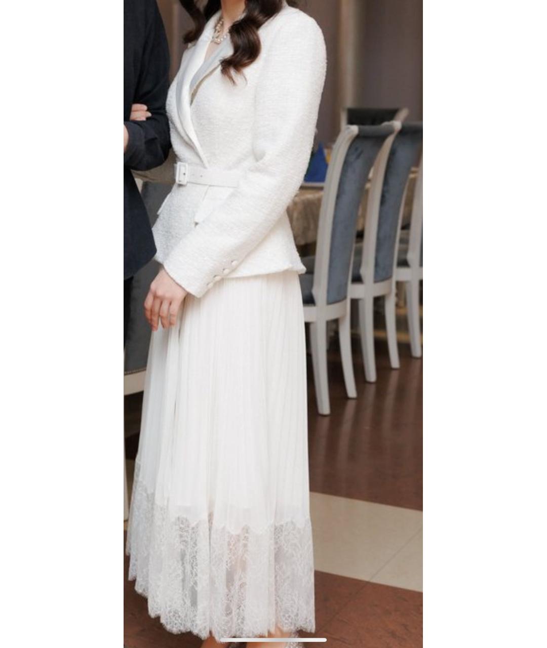 SELF-PORTRAIT Белое шифоновое вечернее платье, фото 5
