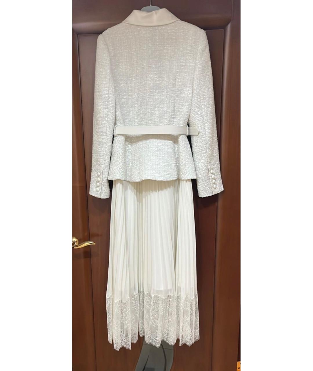 SELF-PORTRAIT Белое шифоновое вечернее платье, фото 2