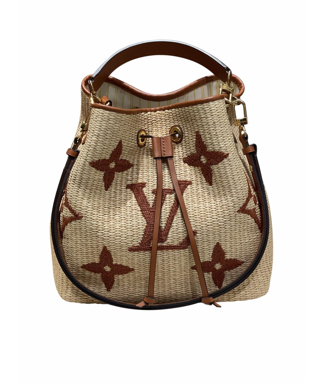 LOUIS VUITTON PRE-OWNED Коричневая жаккардовая сумка тоут, фото 1