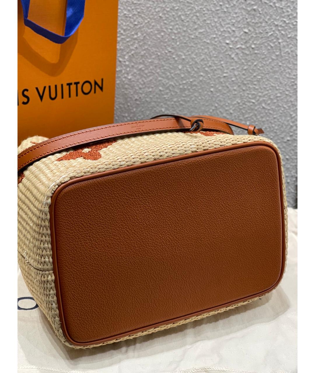 LOUIS VUITTON PRE-OWNED Коричневая жаккардовая сумка тоут, фото 9