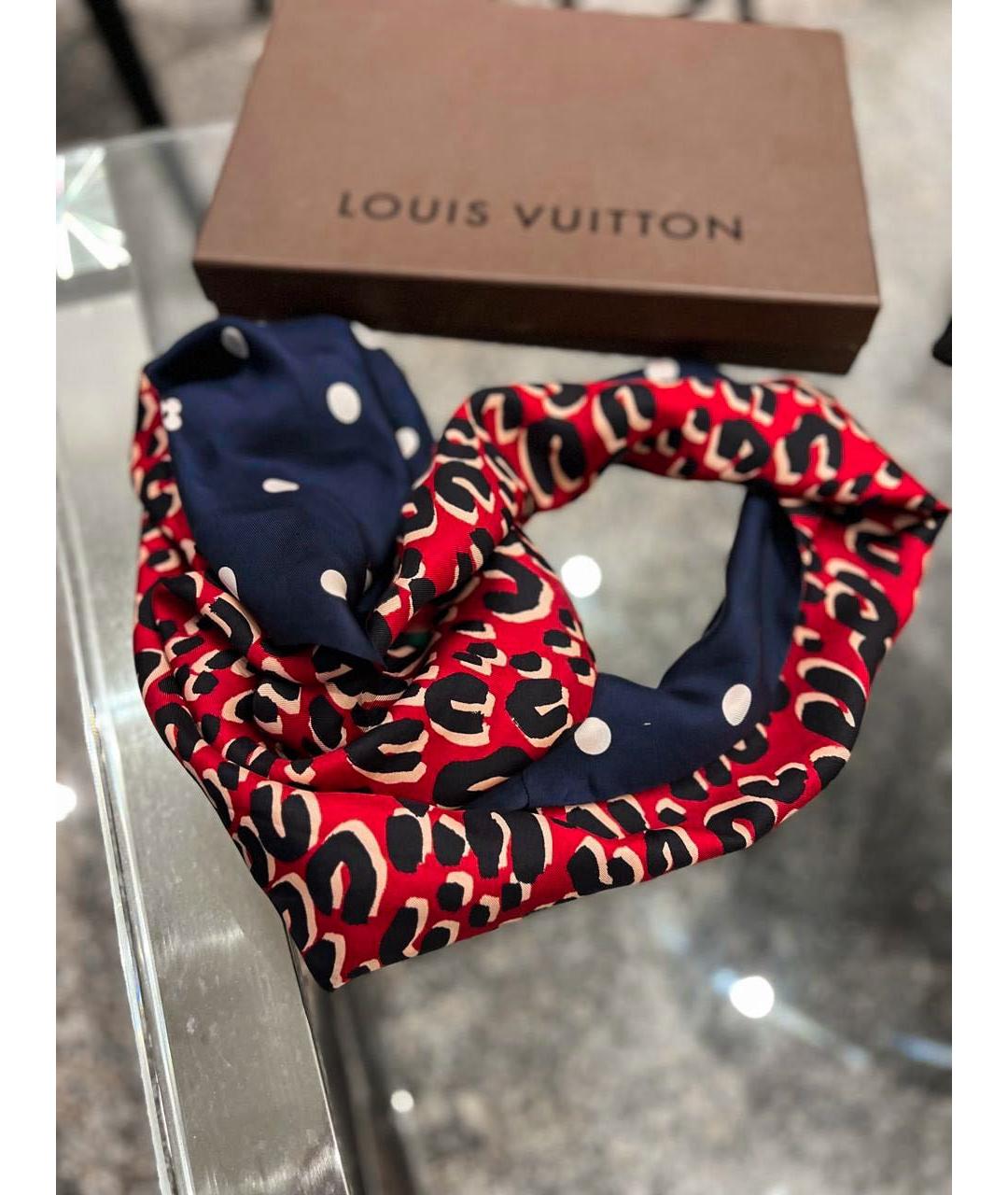 LOUIS VUITTON Мульти шелковый шарф, фото 7