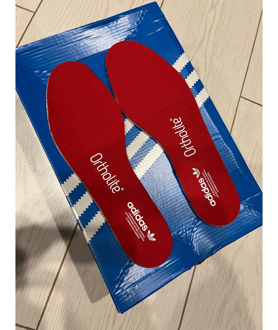 ADIDAS Красные замшевые кроссовки, фото 6