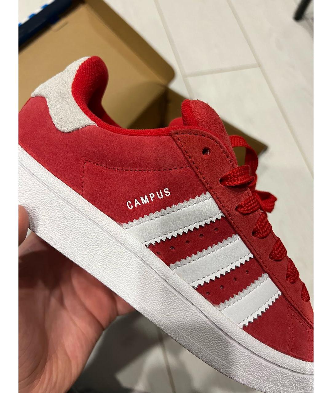 ADIDAS Красные замшевые кроссовки, фото 5