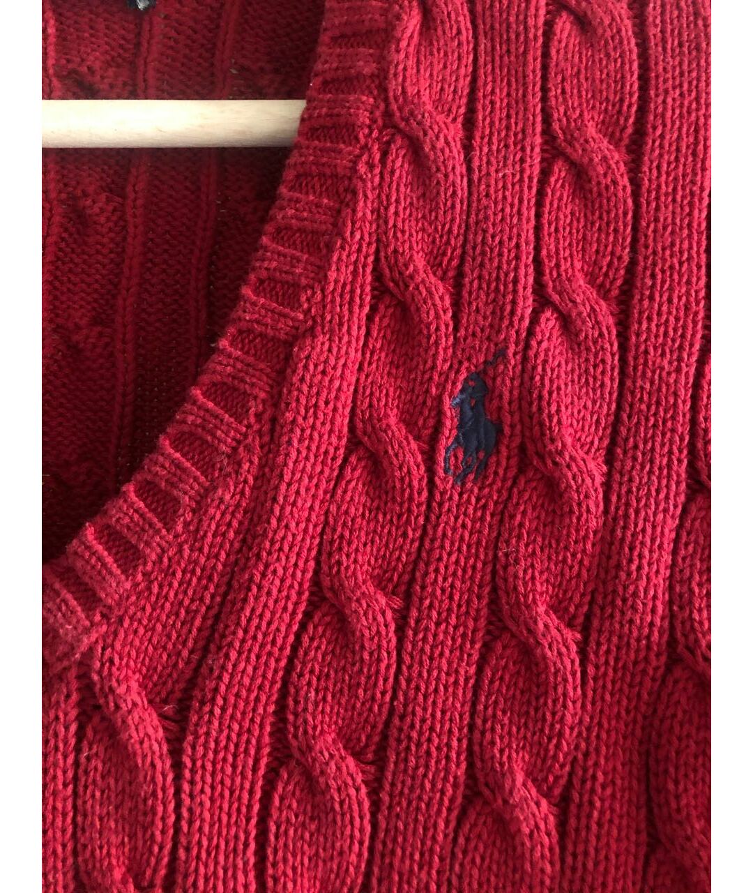 RALPH LAUREN Бордовый хлопковый джемпер / свитер, фото 3