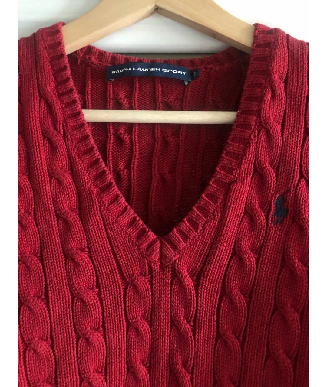 RALPH LAUREN Бордовый хлопковый джемпер / свитер, фото 2
