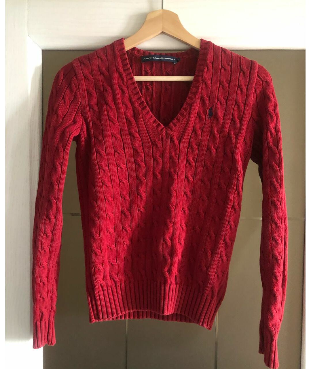 RALPH LAUREN Бордовый хлопковый джемпер / свитер, фото 5
