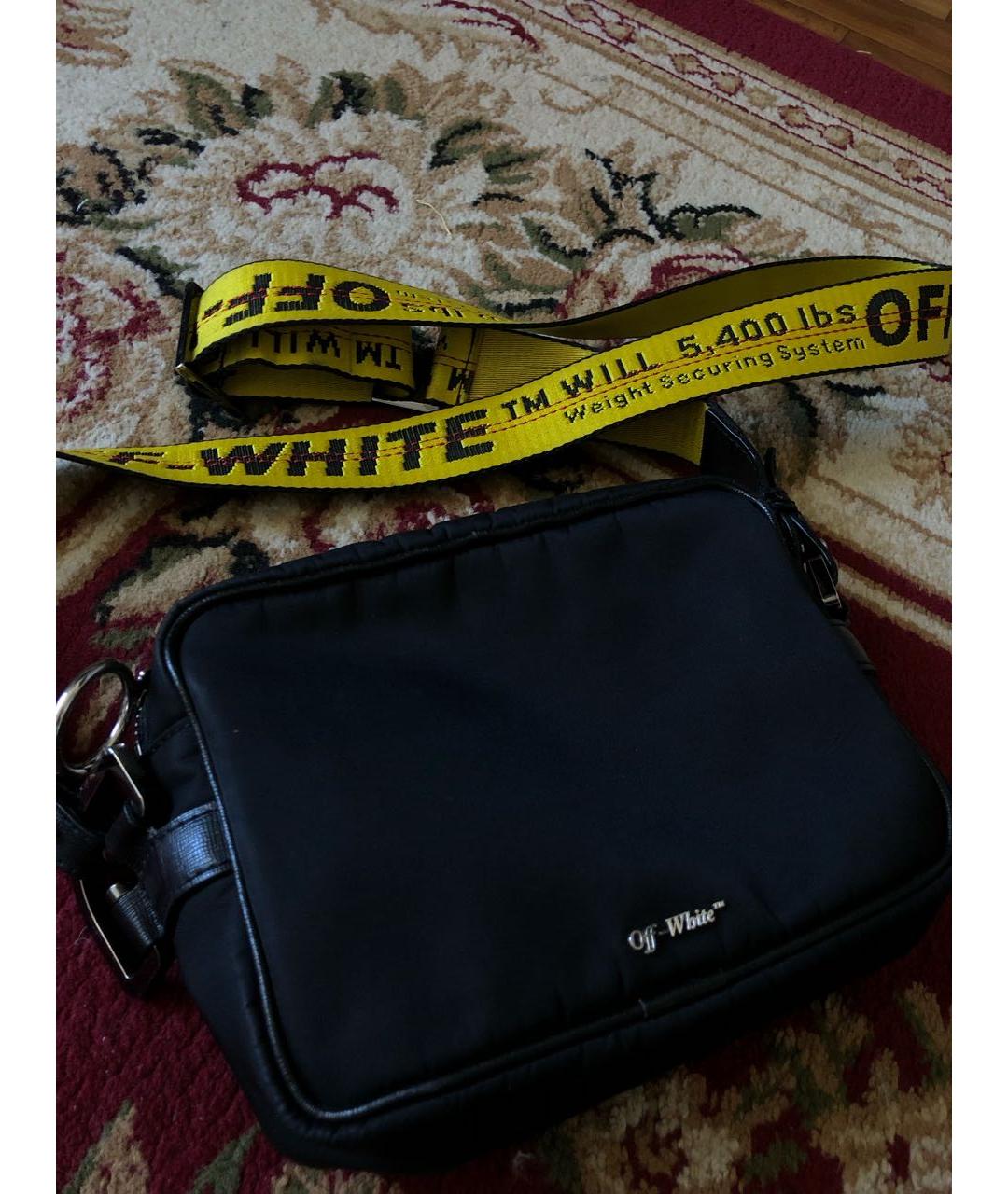 OFF-WHITE Черная сумка на плечо из искусственной кожи, фото 3