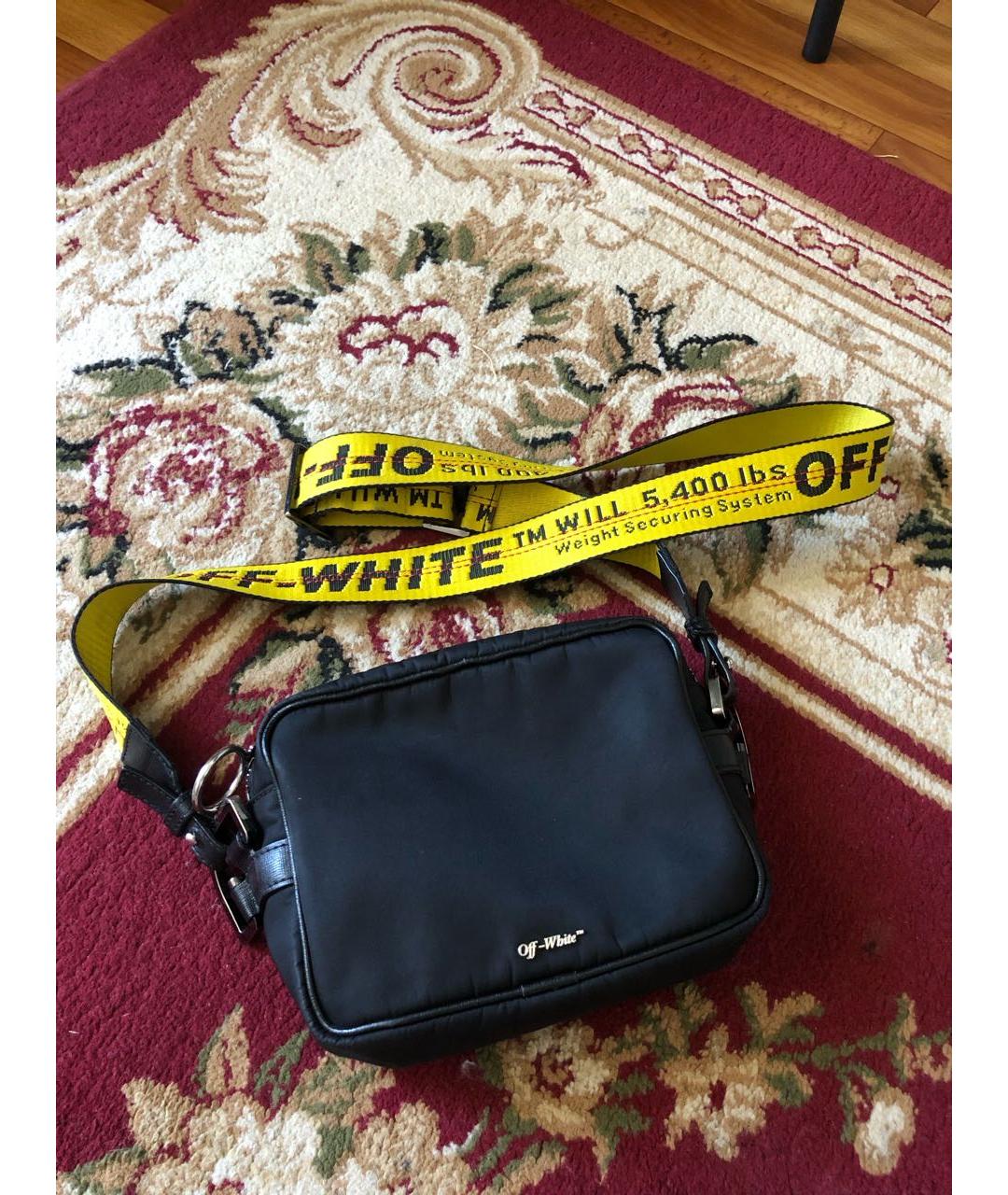 OFF-WHITE Черная сумка на плечо из искусственной кожи, фото 8