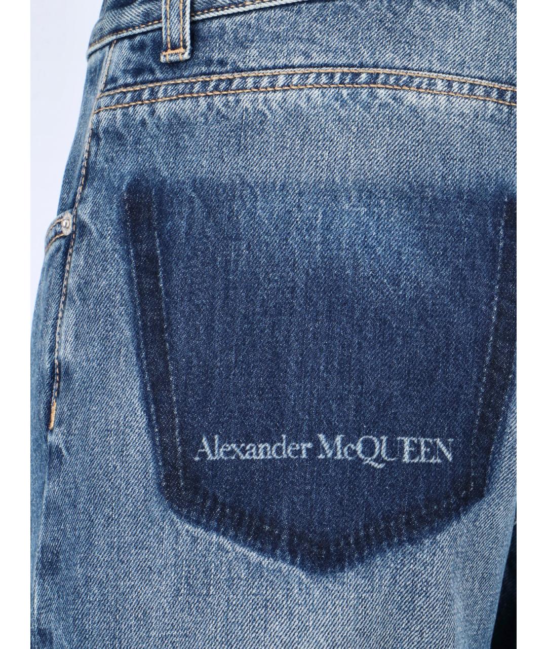 ALEXANDER MCQUEEN Синие прямые джинсы, фото 4
