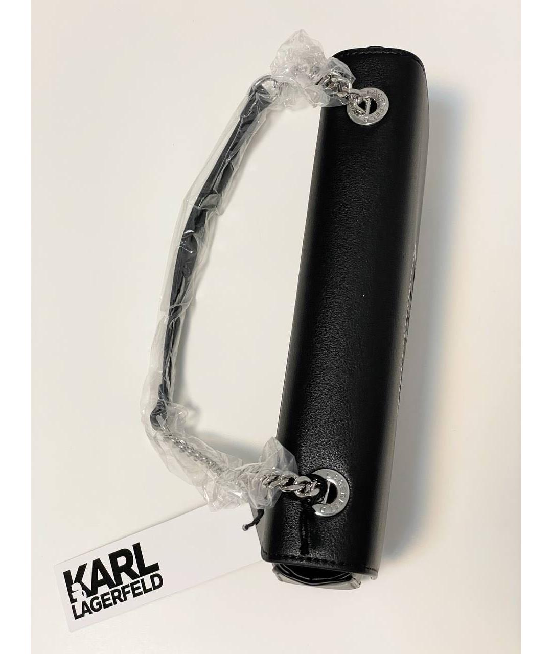 KARL LAGERFELD Черная сумка через плечо из искусственной кожи, фото 8
