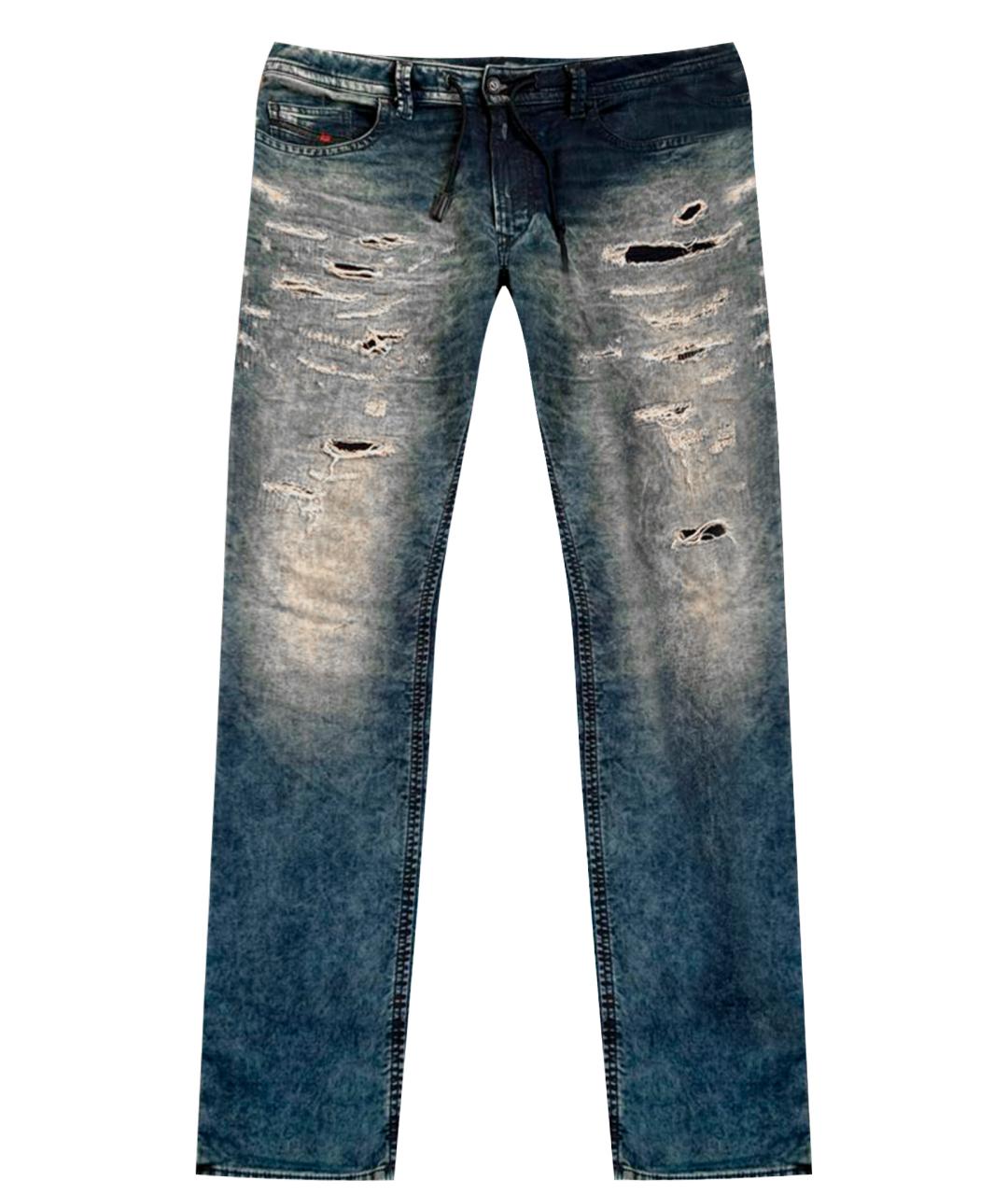 DIESEL Синие хлопко-полиэстеровые джинсы, фото 1