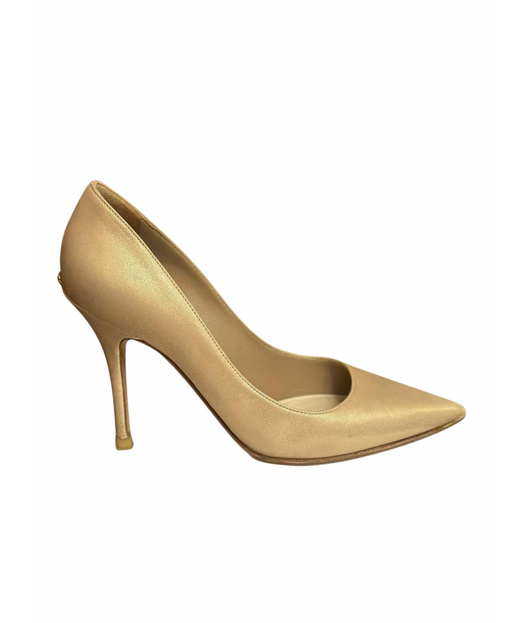 CHRISTIAN DIOR PRE-OWNED Золотые кожаные туфли, фото 1