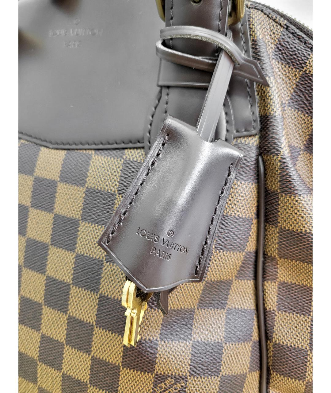 LOUIS VUITTON PRE-OWNED Коричневая кожаная сумка с короткими ручками, фото 6