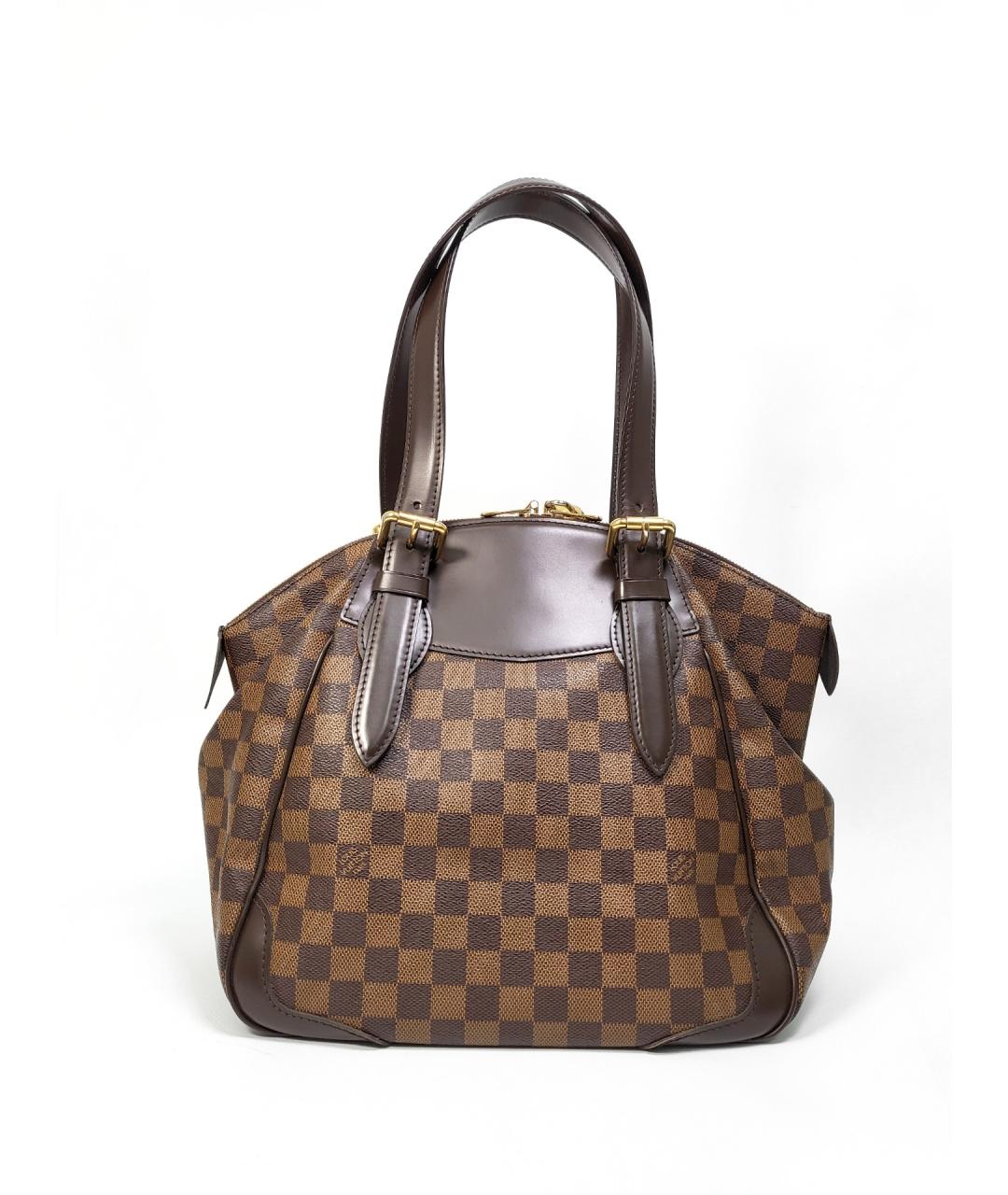 LOUIS VUITTON PRE-OWNED Коричневая кожаная сумка с короткими ручками, фото 2