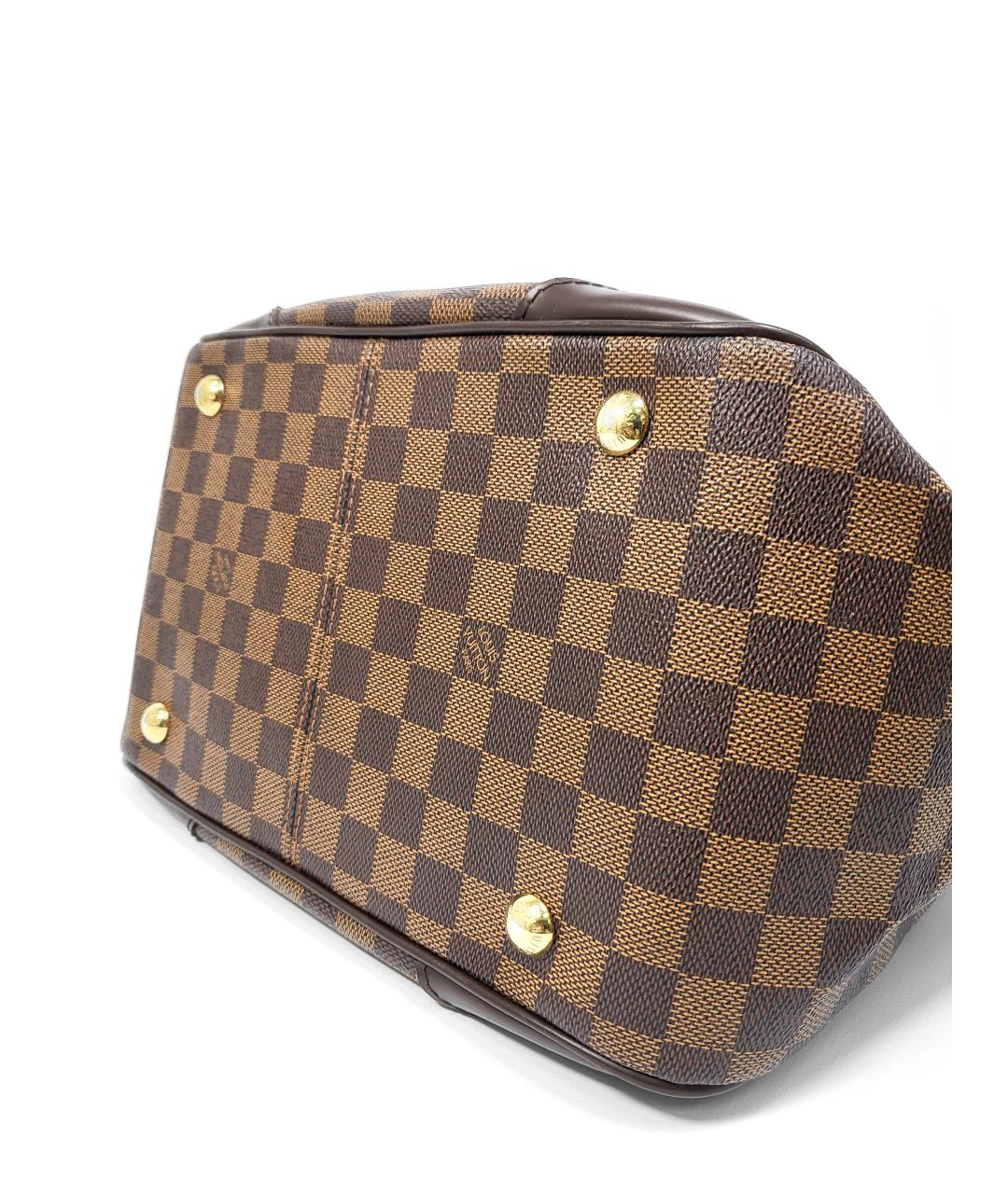 LOUIS VUITTON PRE-OWNED Коричневая кожаная сумка с короткими ручками, фото 4