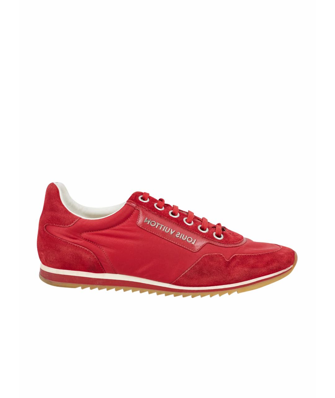 LOUIS VUITTON PRE-OWNED Красные текстильные низкие кроссовки / кеды, фото 1