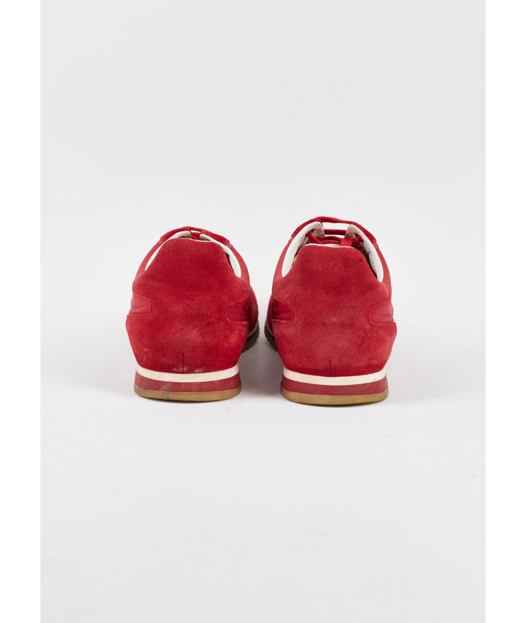 LOUIS VUITTON PRE-OWNED Красные текстильные низкие кроссовки / кеды, фото 4