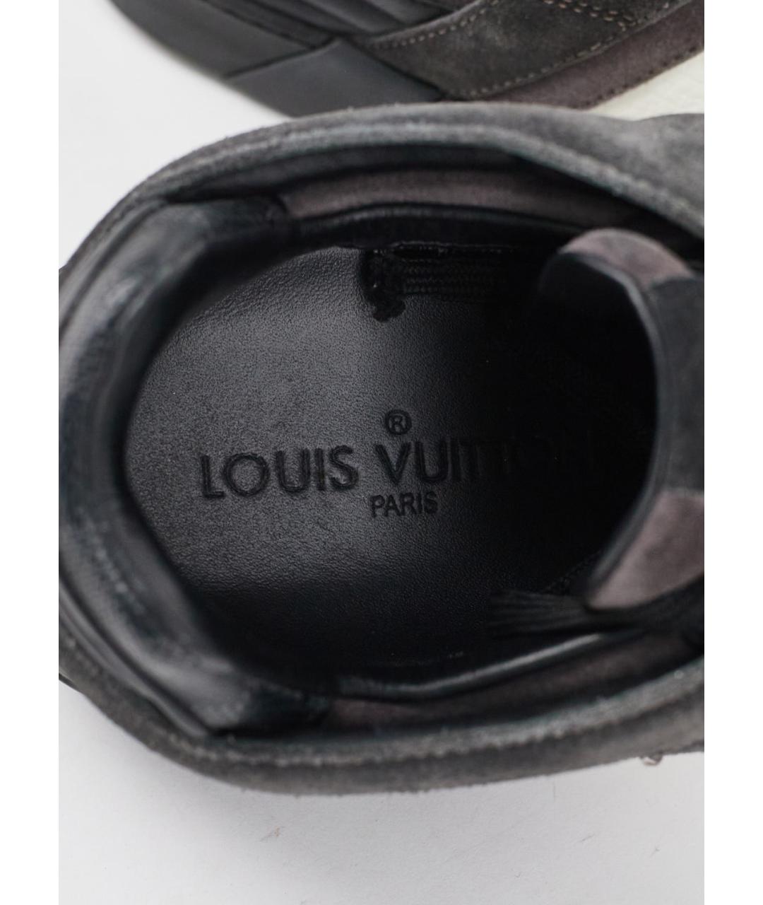 LOUIS VUITTON PRE-OWNED Черные кожаные кеды, фото 5