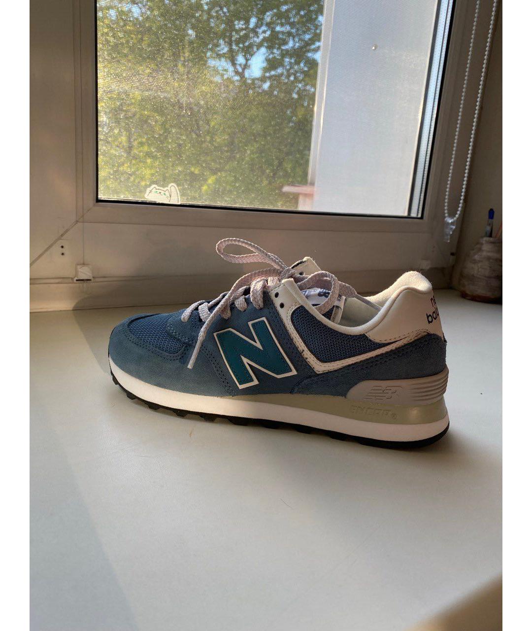 NEW BALANCE Голубые замшевые кроссовки, фото 4