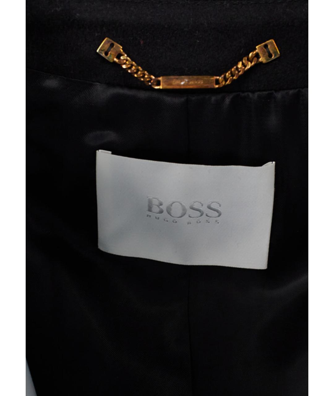 HUGO BOSS Черное шерстяное пальто, фото 3