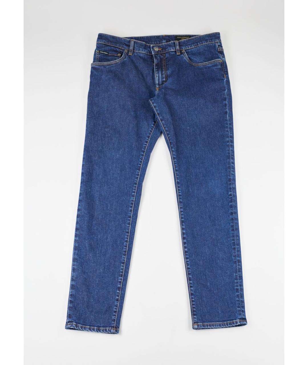 DOLCE&GABBANA Темно-синие хлопко-эластановые джинсы скинни, фото 5