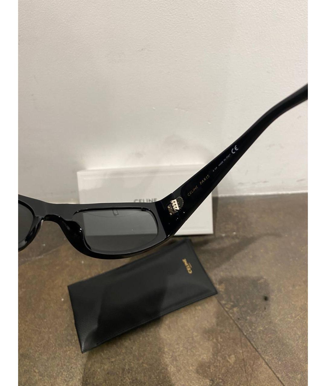 CELINE Черные пластиковые солнцезащитные очки, фото 2