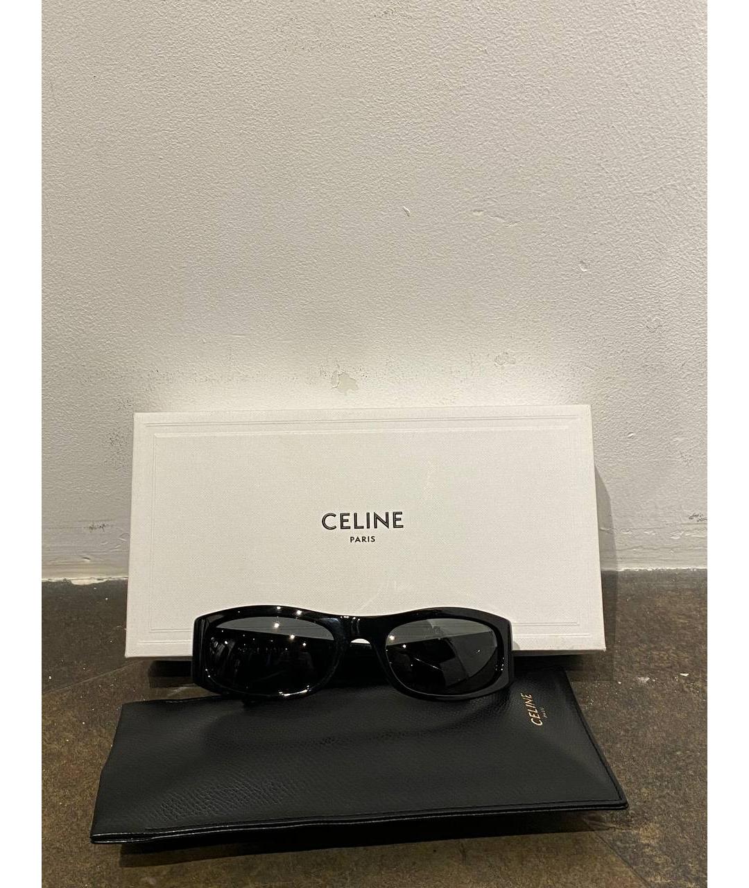 CELINE Черные пластиковые солнцезащитные очки, фото 4