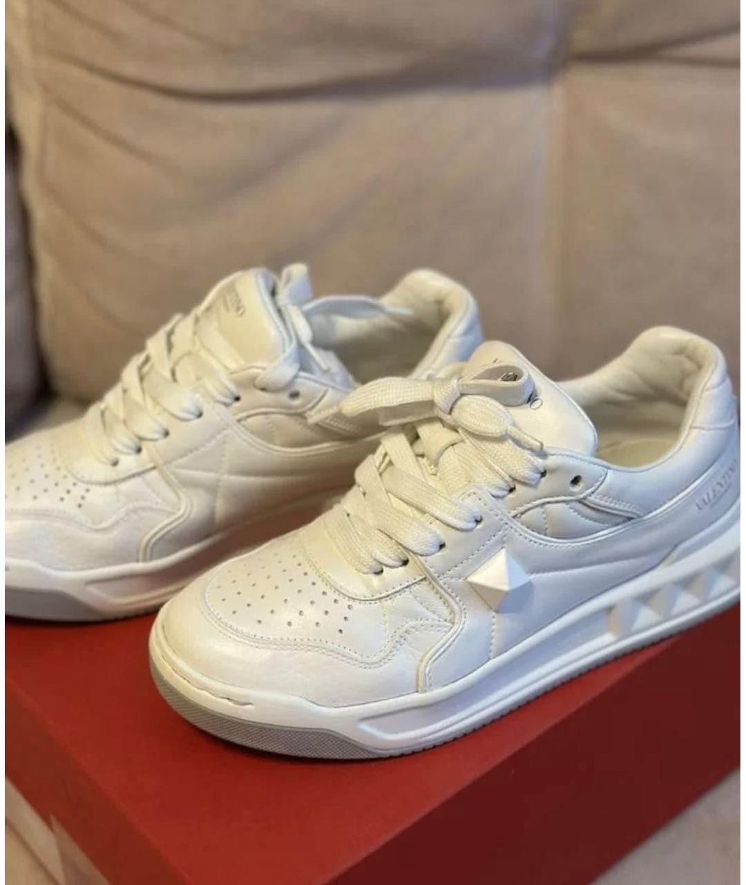 VALENTINO Белые кожаные кроссовки, фото 7