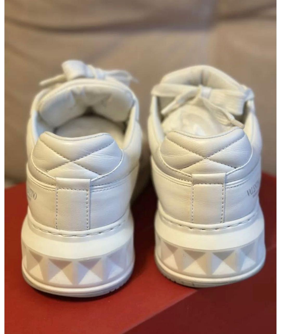 VALENTINO Белые кожаные кроссовки, фото 4