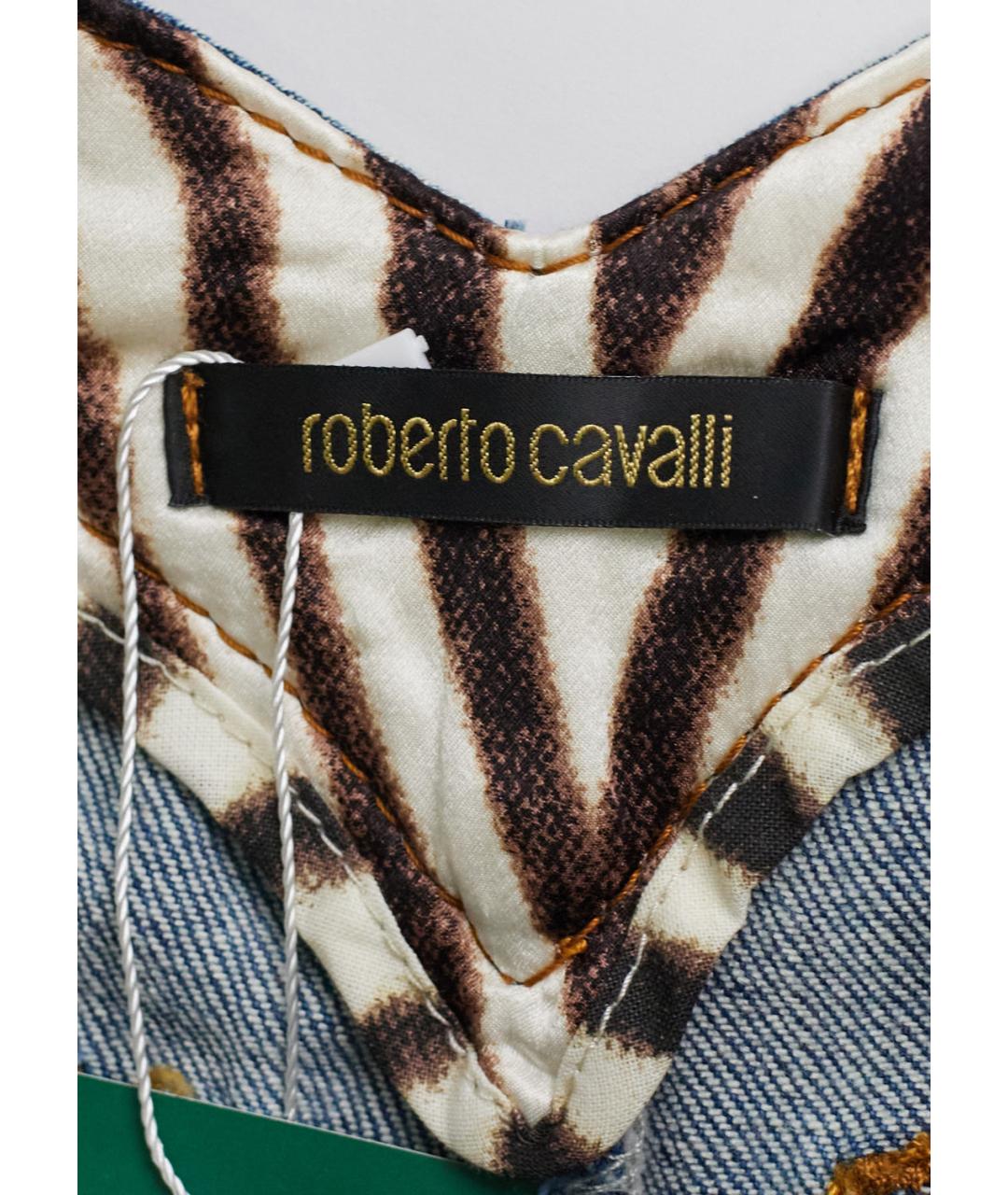 ROBERTO CAVALLI Синие хлопковые шорты, фото 3