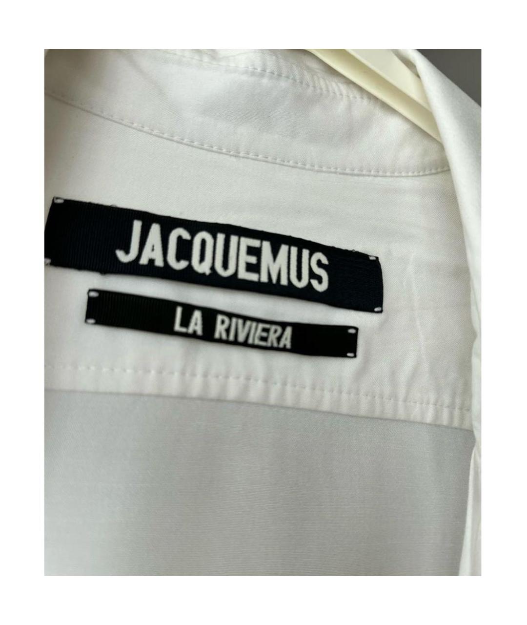 JACQUEMUS Белая хлопковая блузы, фото 6