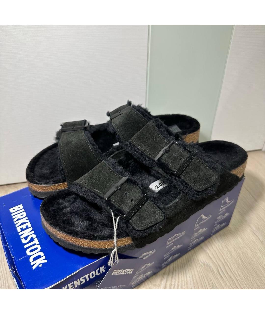 BIRKENSTOCK Черные замшевые сандалии, фото 3