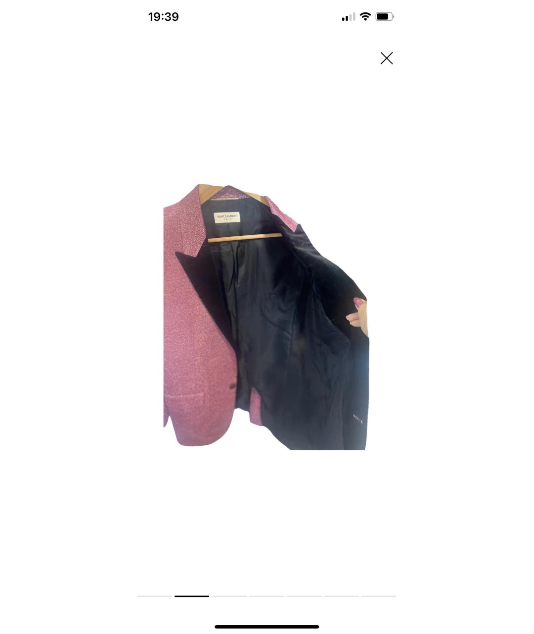 SAINT LAURENT Розовый жакет/пиджак, фото 3