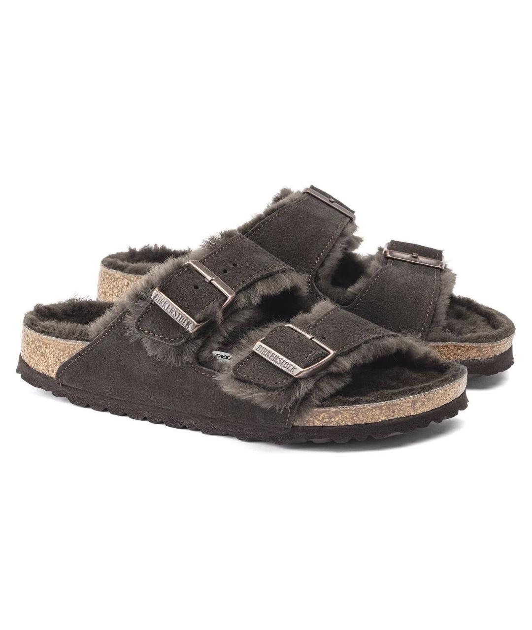 BIRKENSTOCK Коричневые замшевые сандалии, фото 9