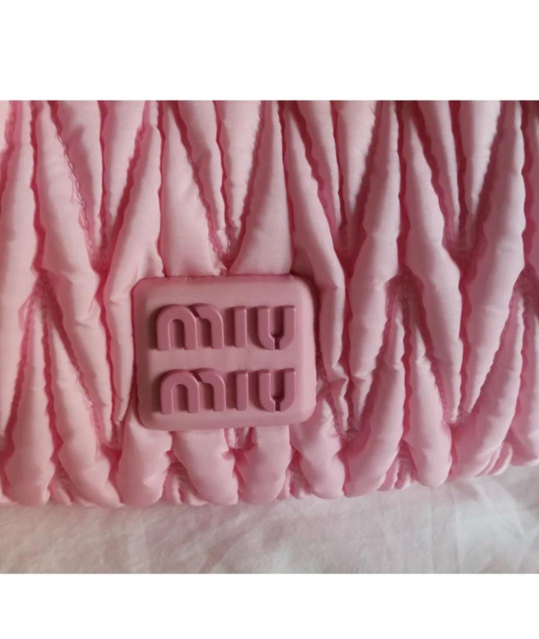 MIU MIU Розовая сумка с короткими ручками, фото 4
