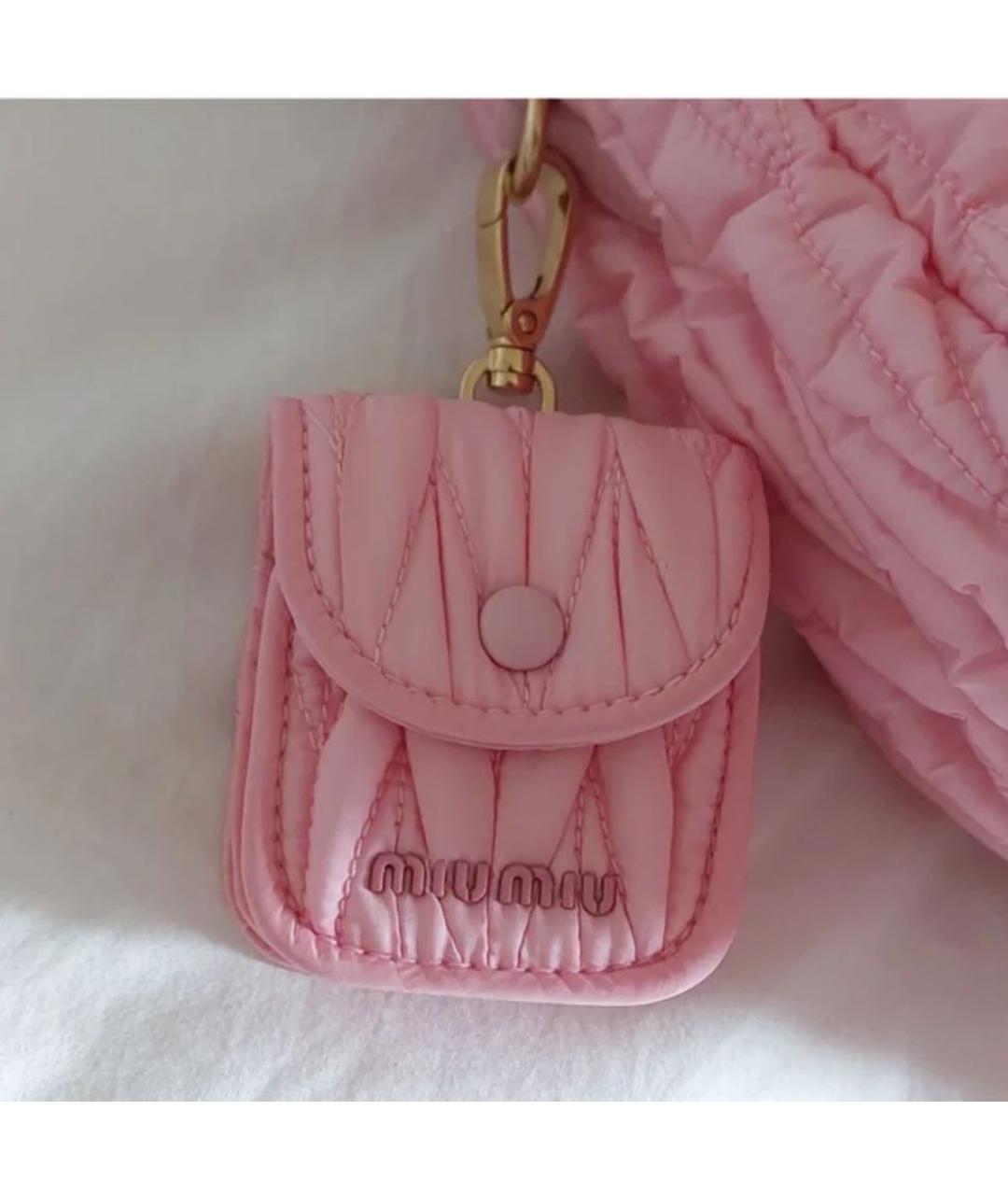 MIU MIU Розовая сумка с короткими ручками, фото 3