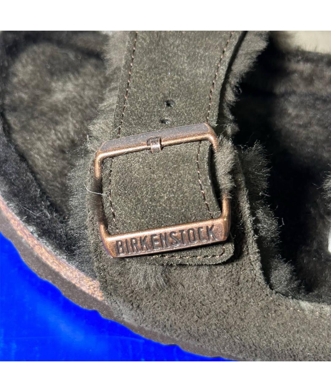 BIRKENSTOCK Коричневые замшевые сандалии, фото 5